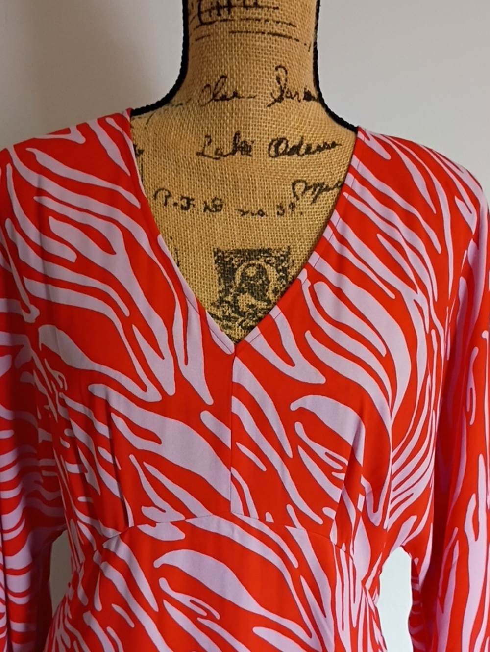CAbi Pink and Red Zebra-Print Maxi Dress - Picture 2 of 6
